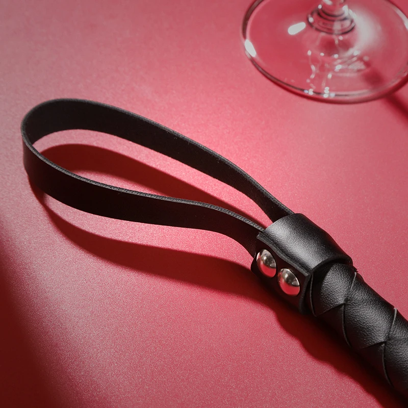 Pu Leather Pimp Whip Racing Riding Crop Party Flogger Hand Cuffs Queen Horse Riding Whip