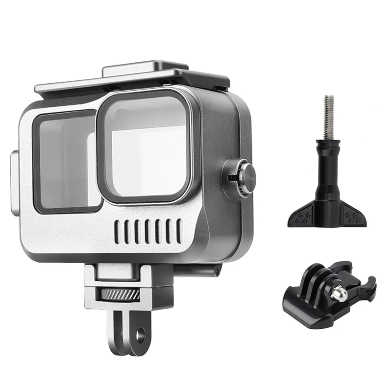 

Waterproof Housings Cage For Gopro Hero 9 10 11 Aluminum Alloy Case 40M IPX8 Underwater Imported 9H Tempered Glass Easy Install