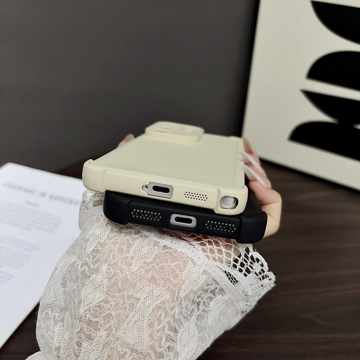Shockproof Silicone Plain Soft Phone Case with Full Lens Protection