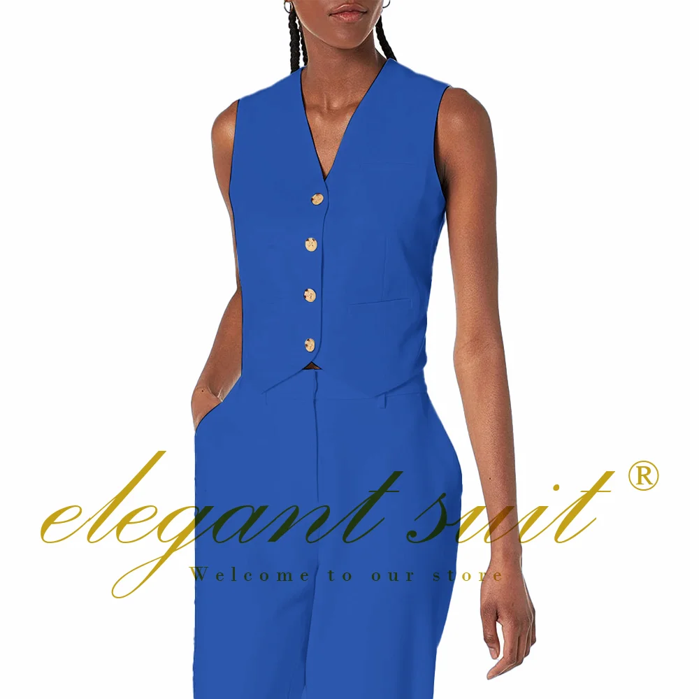 Women's Linen Tank Top and Pants Set of 2 - Elegant Sleeveless Jacket and Pants for Casual Prom Celebration Birthday Party