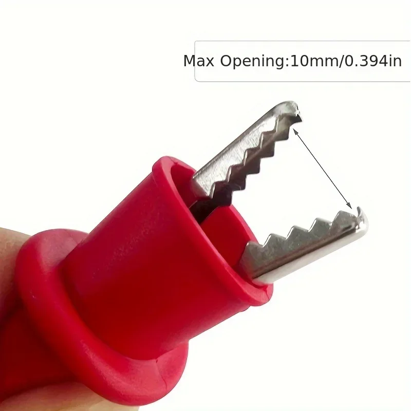 Double insulated crocodile clip 2pcs 2mm-CAT III 1000V 10A Suitable for Electrical Measurement and Maintenance