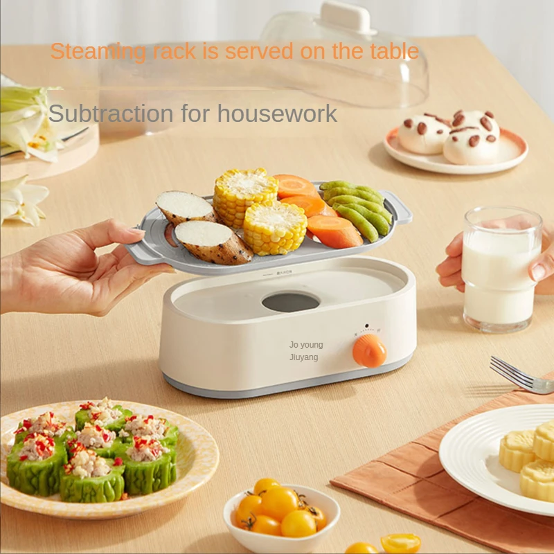 Mini electric steamer household multifunctional stainless steel small capacity single layer breakfast machine
