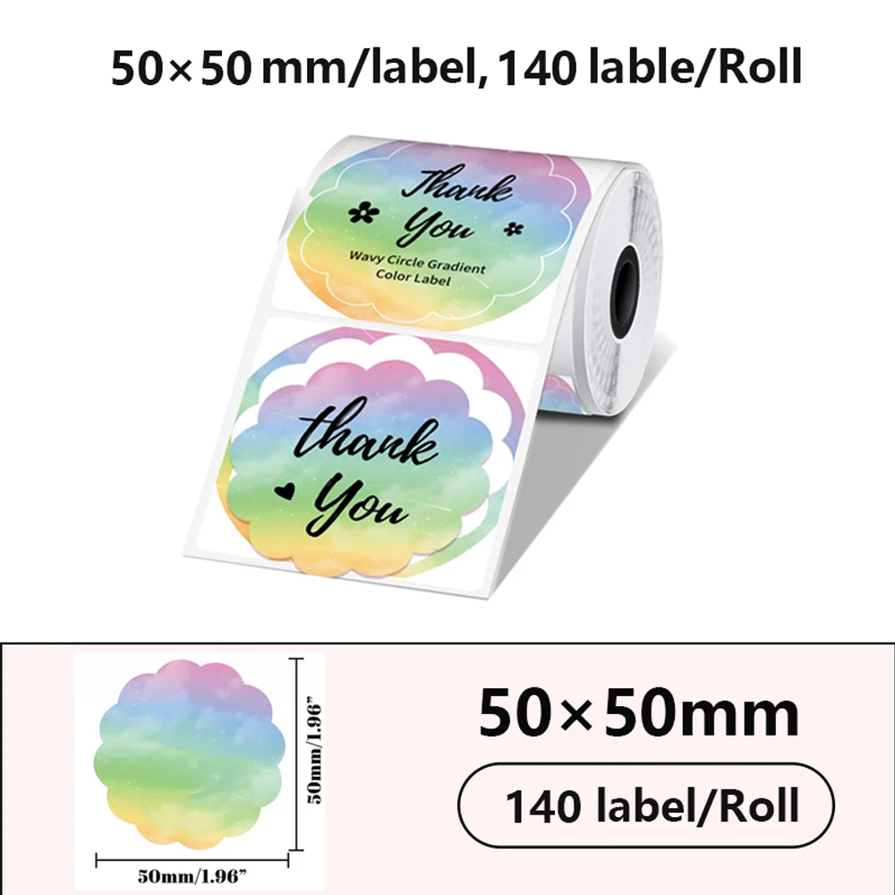 Elegant Silver/Gold Thermal Sticker Seal Labels for Festival Crafts and Party Decorations