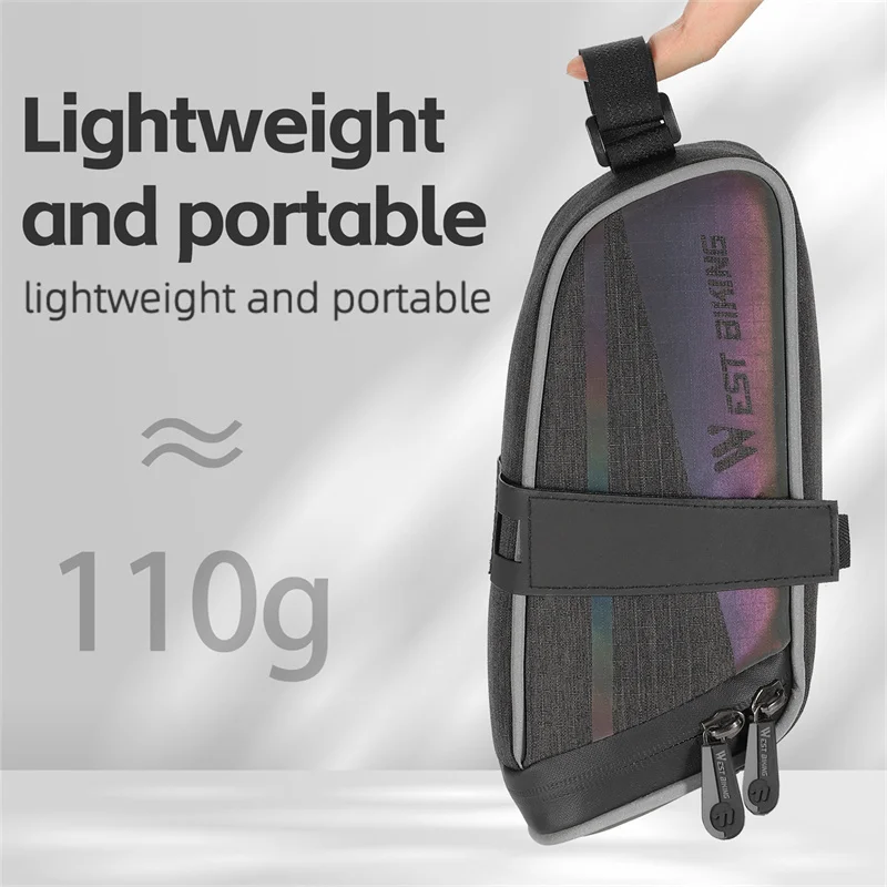 West Biking Borsa Da Sella 1.8L - Riflettente Colorata, Impermeabile, Per Mountain Bike E Bici Da Corsa