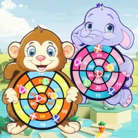 Children Cartoon Animal Dart Board Sticky Ball Rabbit Family Interactive Educational Toy Christmas Gift 1
