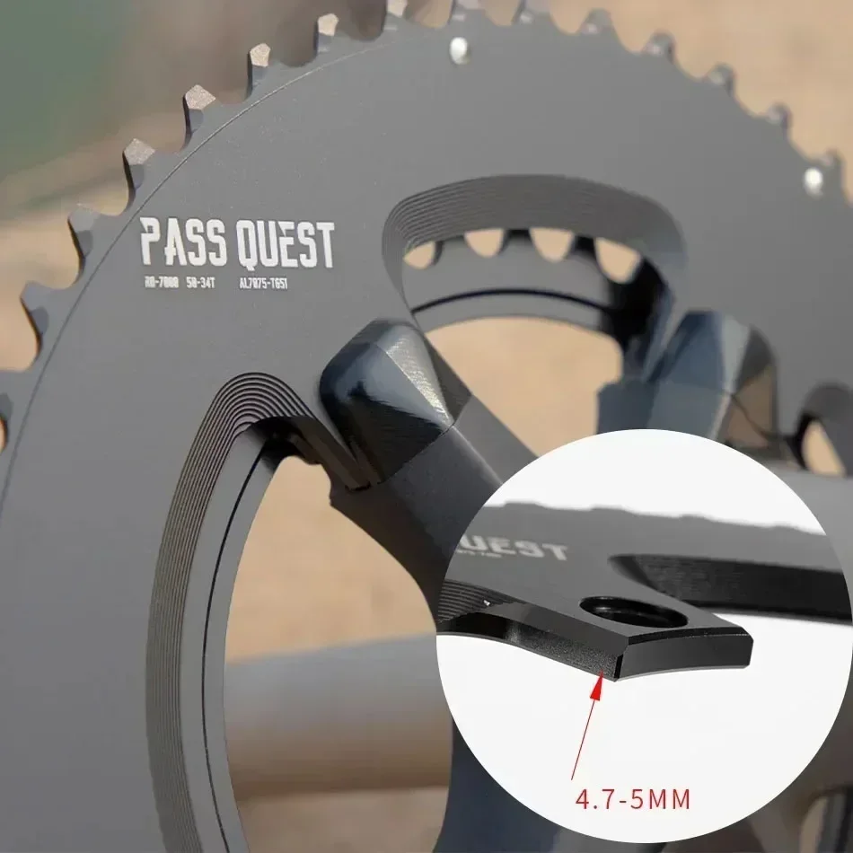 PASS QUEST 110bcd double chainring for Shimano 105 R7100,ultegra