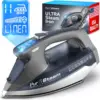 Steam Iron for Clothes 1800W with LCD Screen, Nonstick Ceramic Soleplate, Auto Shutoff, Anti-Drip, Self-Cleaning 1