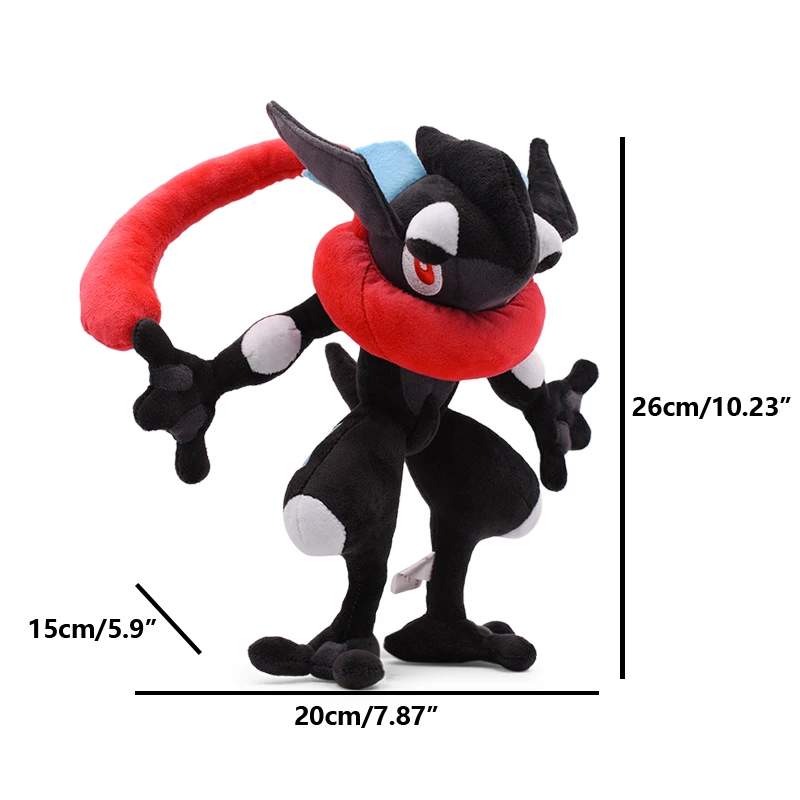 Pokémon Brilhante Greninja Boneca De Pelúcia, Brinquedos Animais Macios, Quente, Grande Presente, Frete Grátis, 26cm, 10.23