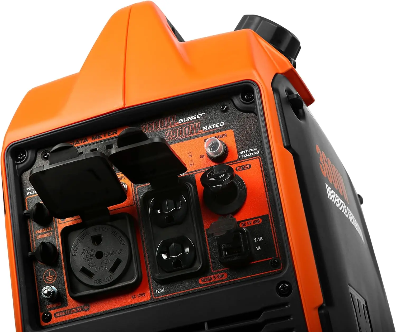 3600-Watt Portable Inverter Generator, RV-Ready, Quiet and Lightweight with Fuel Shut Off