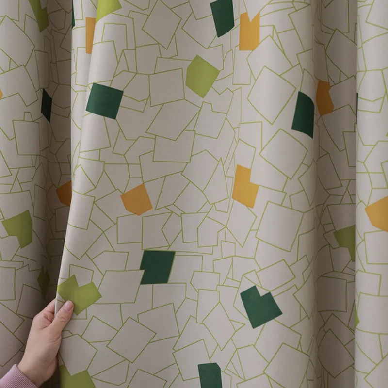 

Geometric Block Print Blackout Curtains