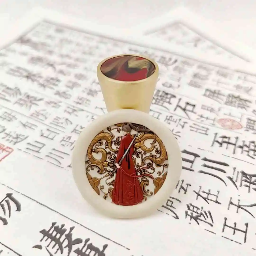 Fire Seal Head Stamp Fine Carving Lucky Starpick Snail Bread Cabinet Cotton Lamb Copperhead Hand-Stamped Envelope Diy Toy Gift