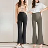 The New High-waisted Maternity Skinny Flared Pants Have An Adjustable Waist Perfect for Slimming and Shaping 3