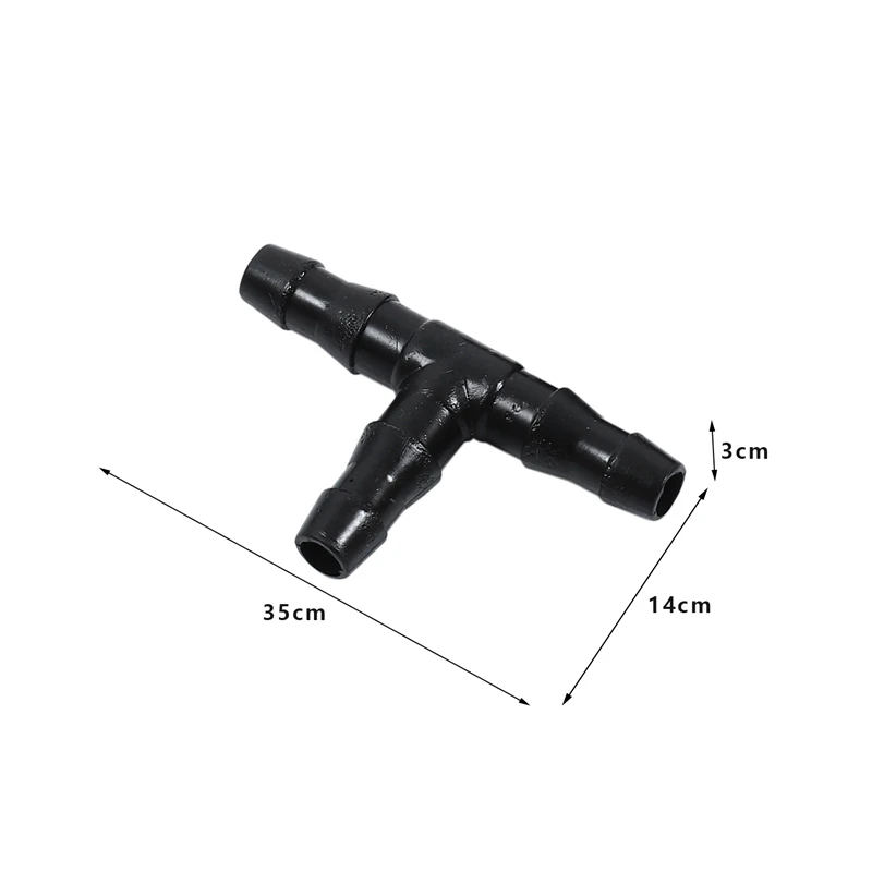 Promotion! 200Pcs Sprinkler Irrigation 1/4 Inch Barb Tee Pipe Joint Pipe Hose Connector Dropper System For 4Mm / 7Mm Hose