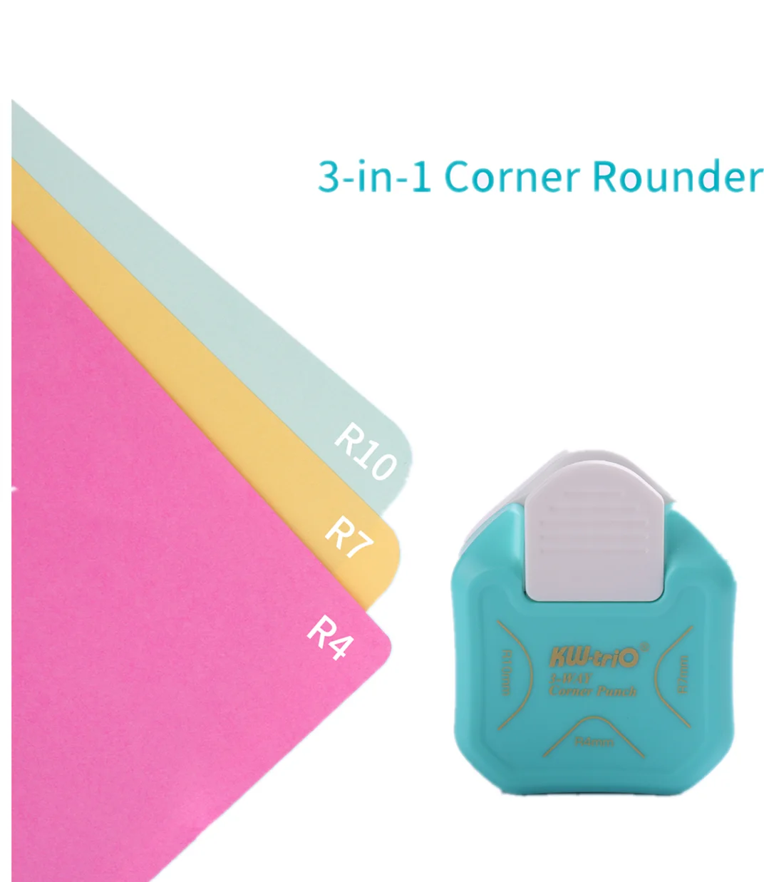 Paper Corner Rounder 3 In 1 （R4mm+R7mm+R10mm）， Corner Punches for Paper  Crafts， Corner Cutter ，Envelope Punch Board ，Hole Puncher， Laminate, DIY  Projects, Photo Cutter,Card Making and Scrapbooking 