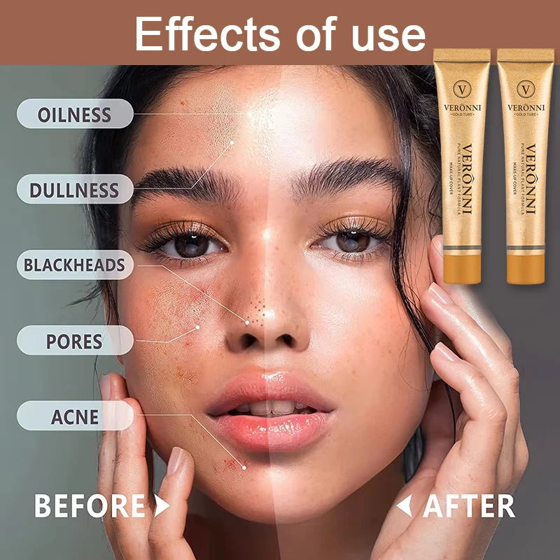 Long-lasting waterproof and sweatproof concealer with natural nude Maquiagem Liquid Concealer Beauty Face  Cosmetics Makeup Base 4
