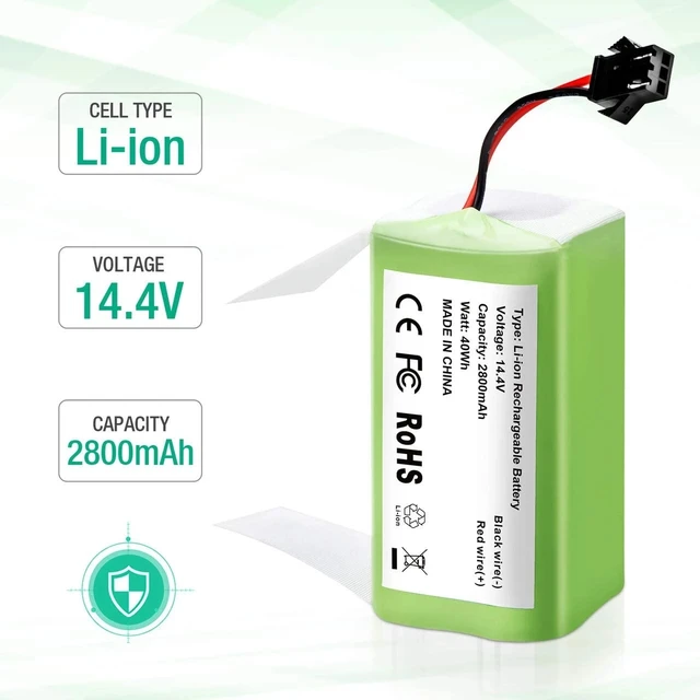 Nastima 14.4V 2600mAh Li-ion Battery for Conga Excellence 990 1090 1790  1990 Ecovacs Deebot N79 N79S DN622, Eufy Robovac 30 35C