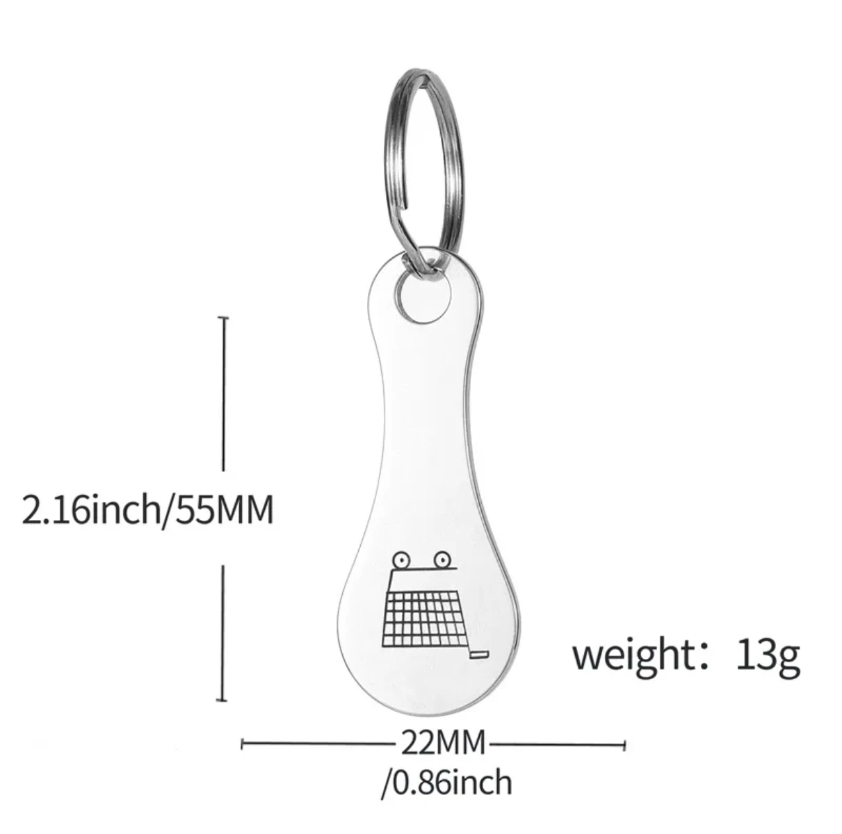 Key Chain Cart Shopping Token Trolley Key Coin Quarter Grocery Supermarket Holder Keyring Metal Ring Change Unlock Coins 5Pcs Phone Keychain