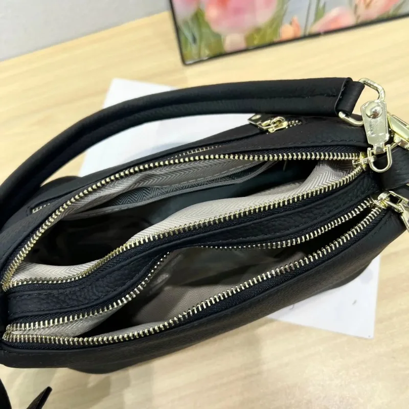 Ladies' Cow Leather Shoulder Bag Large Capacity Fashionable Minimalist Tote Bag Women's Handbag with Multiple Colors To Match