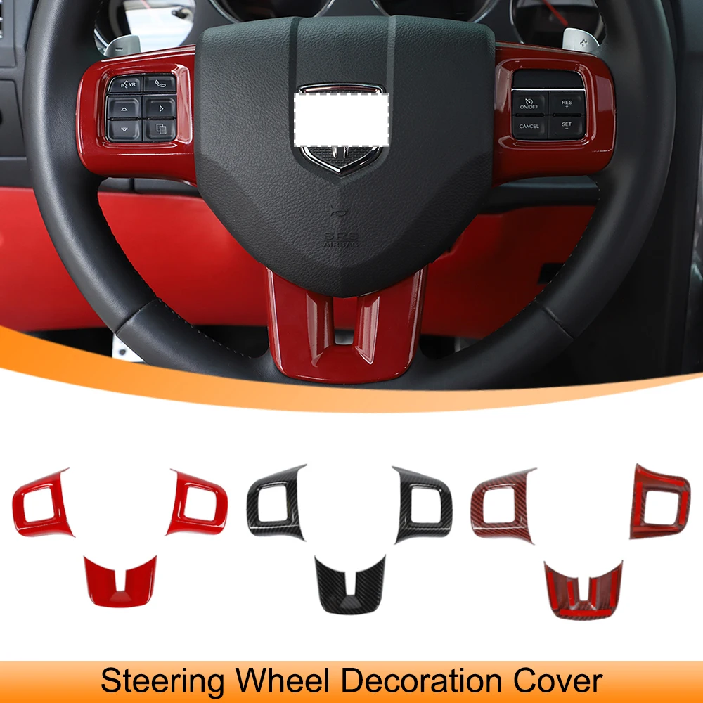 

Car Steering Wheel Decoration Cover Suit Kits for Dodge Challenger Charger Durango/Dart 2009 2010 2011 2012 2013 2014 Accessory