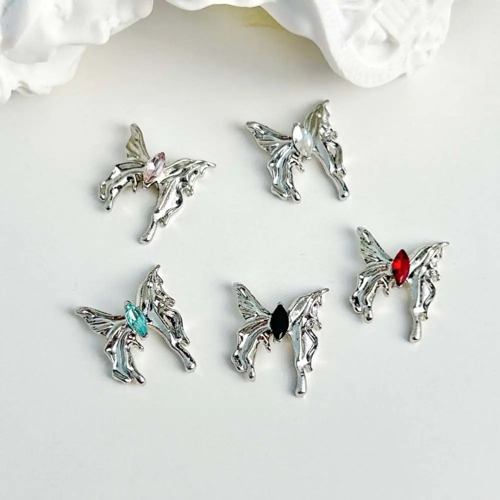 

5Pcs/set Alloy Nail Charms Butterfly Nail Decorations Metal Nail Art Drills Manicure Ornaments Butterfly Nail Rhinestones