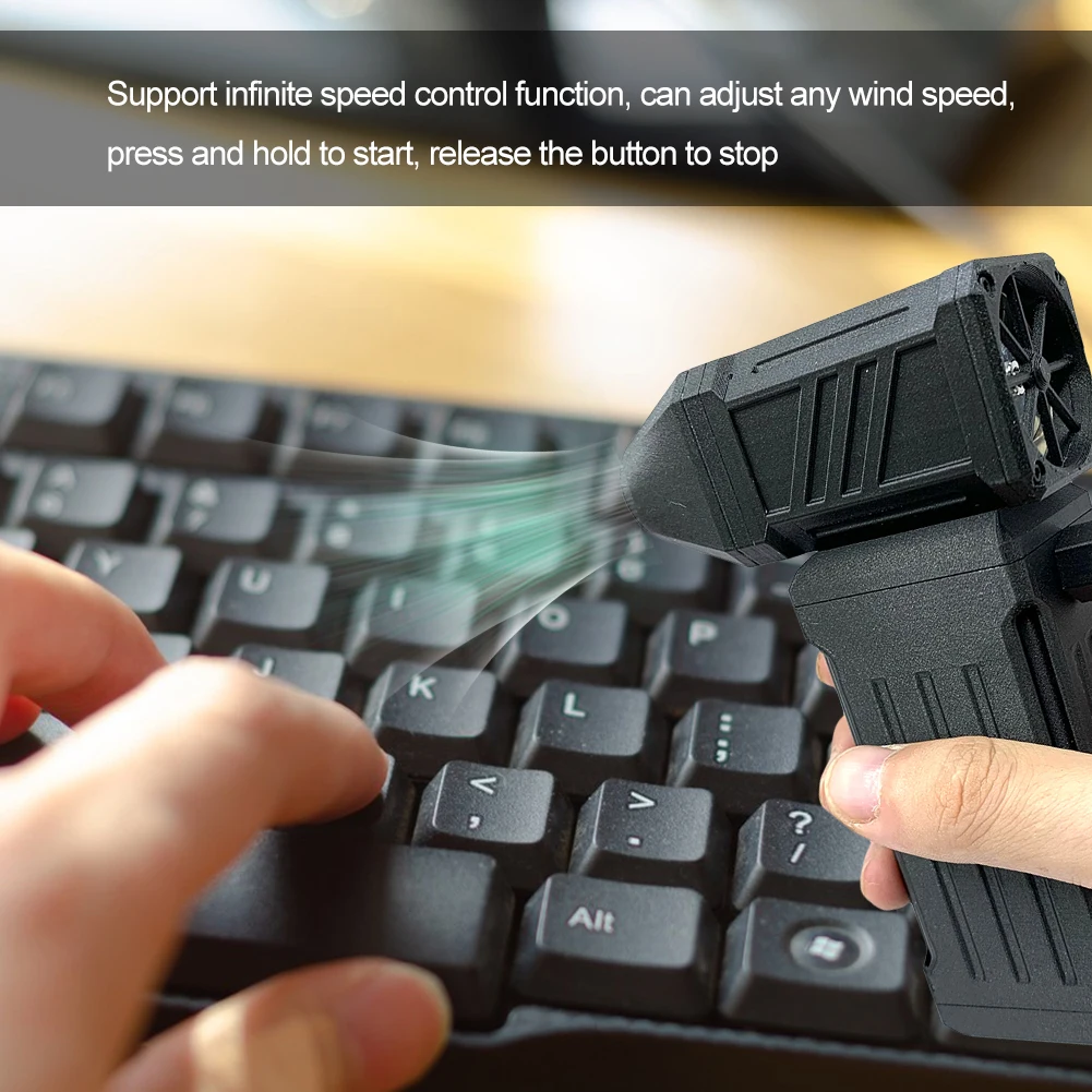 Turbo Violent Fan Speed Adjustable Small  Fan 110000RPM Air Blower 45M/S Built-In Battery Computer Keyboard Cleaner