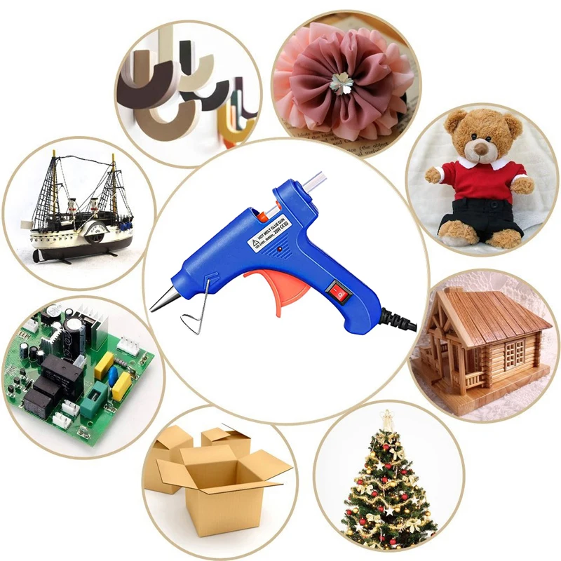 Hot Melt Glue Gun Hot Glue Gun 20W Glue Gun Mini Hot Glue Gun Kit with 30/10 Sticks for School Crafts DIY Arts Quick Melt Home Repairs Car Repair Tool