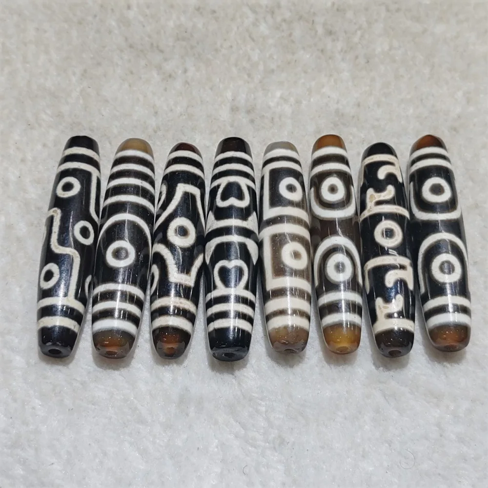 

Тибетский Агат Dzi с гладким лицом, 2 глаза, 3 глаза, 9 глаз, разноцветный тотем, небесный бисер, ожерелье, подвеска, DIY Аксессуары