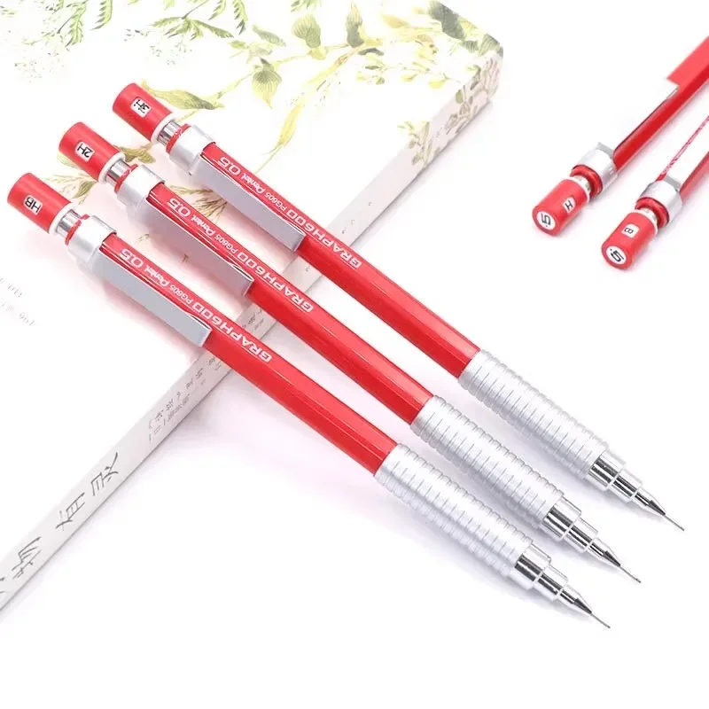 일본 펜텔 샤프펜슬 0.5mm 저중심 엔지니어 디자인 펜슬 금속 펜 그립 파손 방지 심 아트 문구