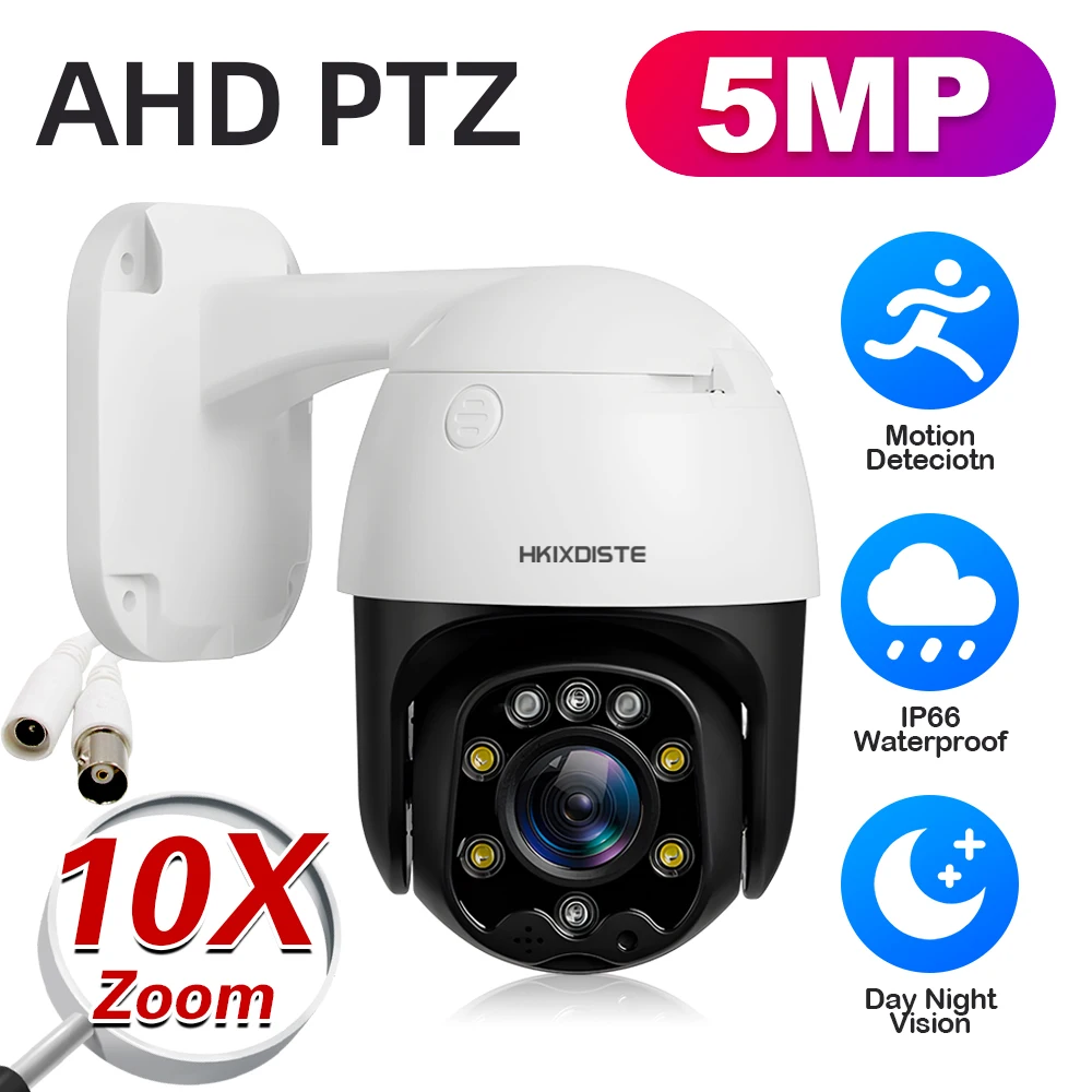 

XMEYE 5MP HD AHD PTZ Camera Face Detection Outdoor Wateproof 10X Optica Zoom Analog CCTV Security Surveillance Camera BNC H.265