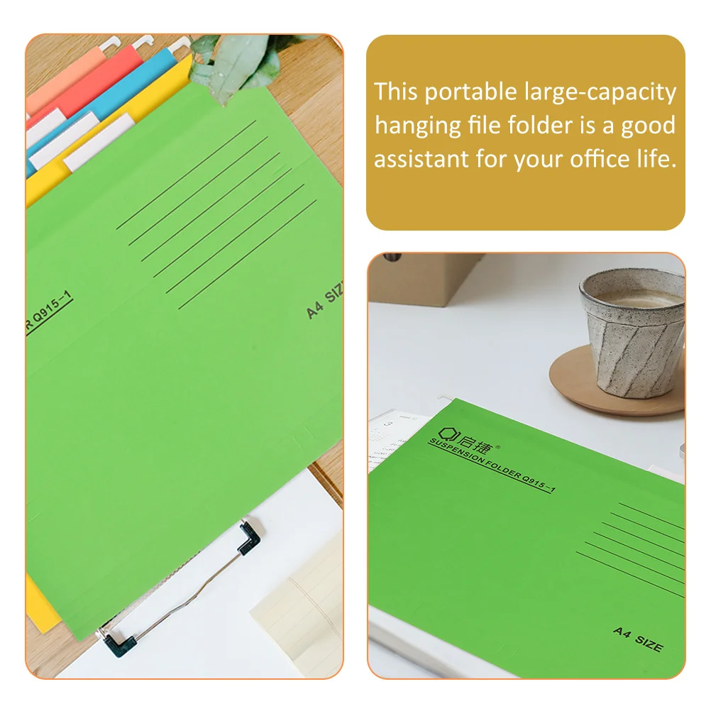 10 Pcs Folder File Folders Hanging Portable Receipt Thicken Receipts Organizer Office