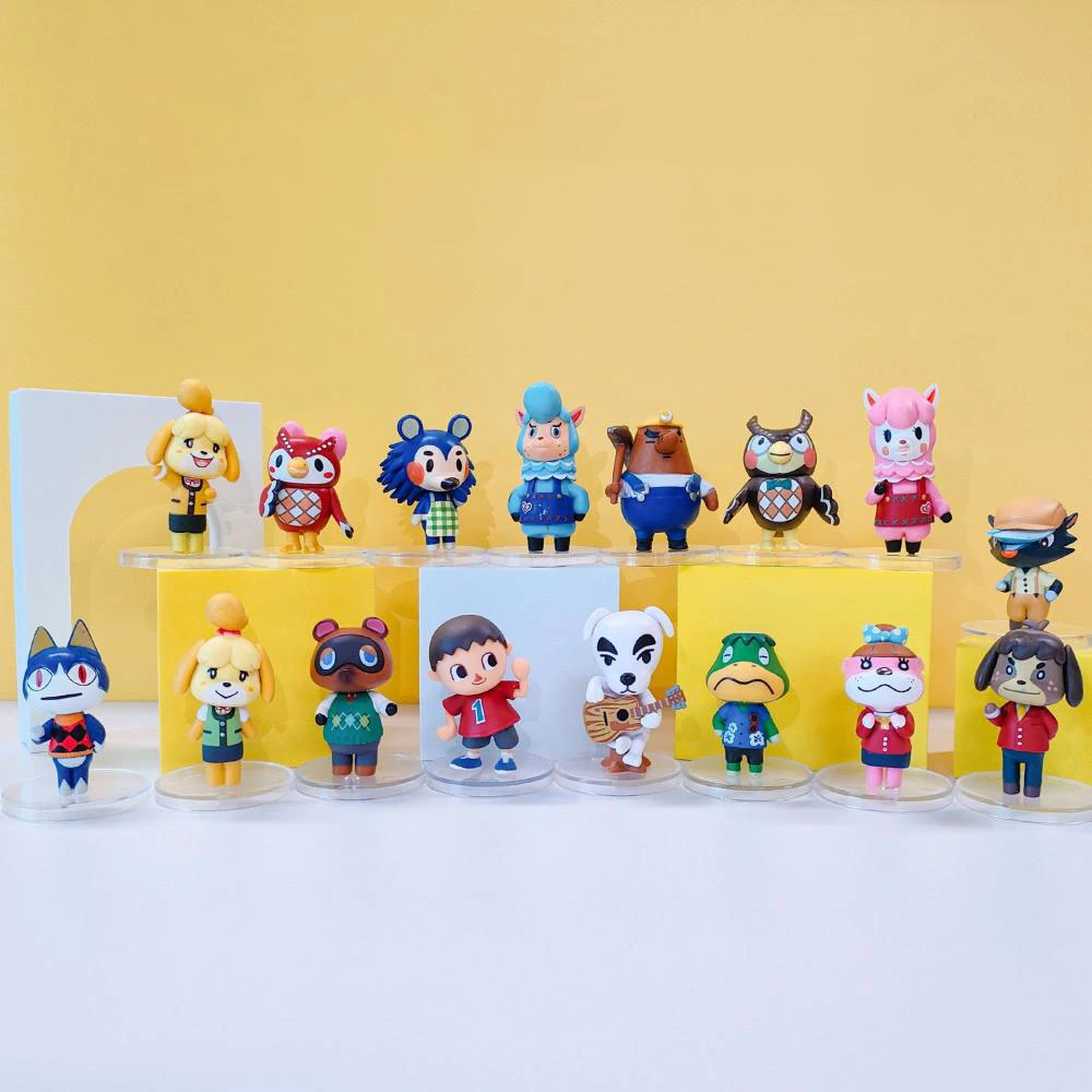 

Animal Crossing Kawaii Model Dream Island Cartoon Image Family Portrait Suite Decorative Ornaments Figure Toy Gifts for Children