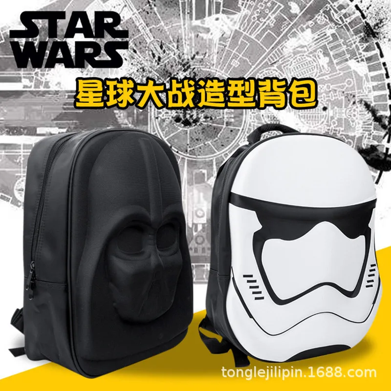 

Star Wars Peripheral 3d High Quality Outdoor Backpack Black Warrior White Soldier Backpack Computer Bag Student Storage Bag Gift