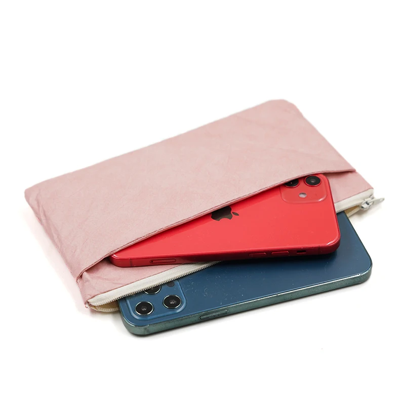 Universal Zipper Durable Fiber Paper Phone Case & Digital Accessory Kit Bag (6.7 Inch)