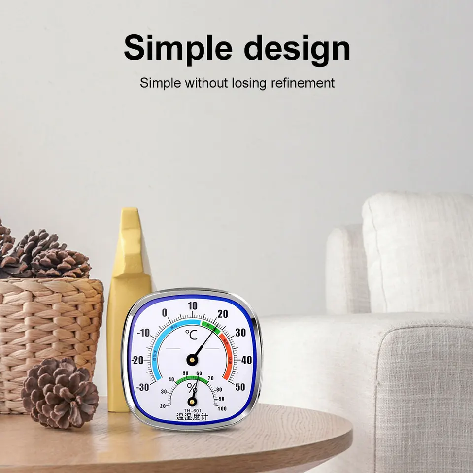 LittleGood Termometro E Igrometro Analogico 15 Cm | Temperatura E Umidità Per Interni