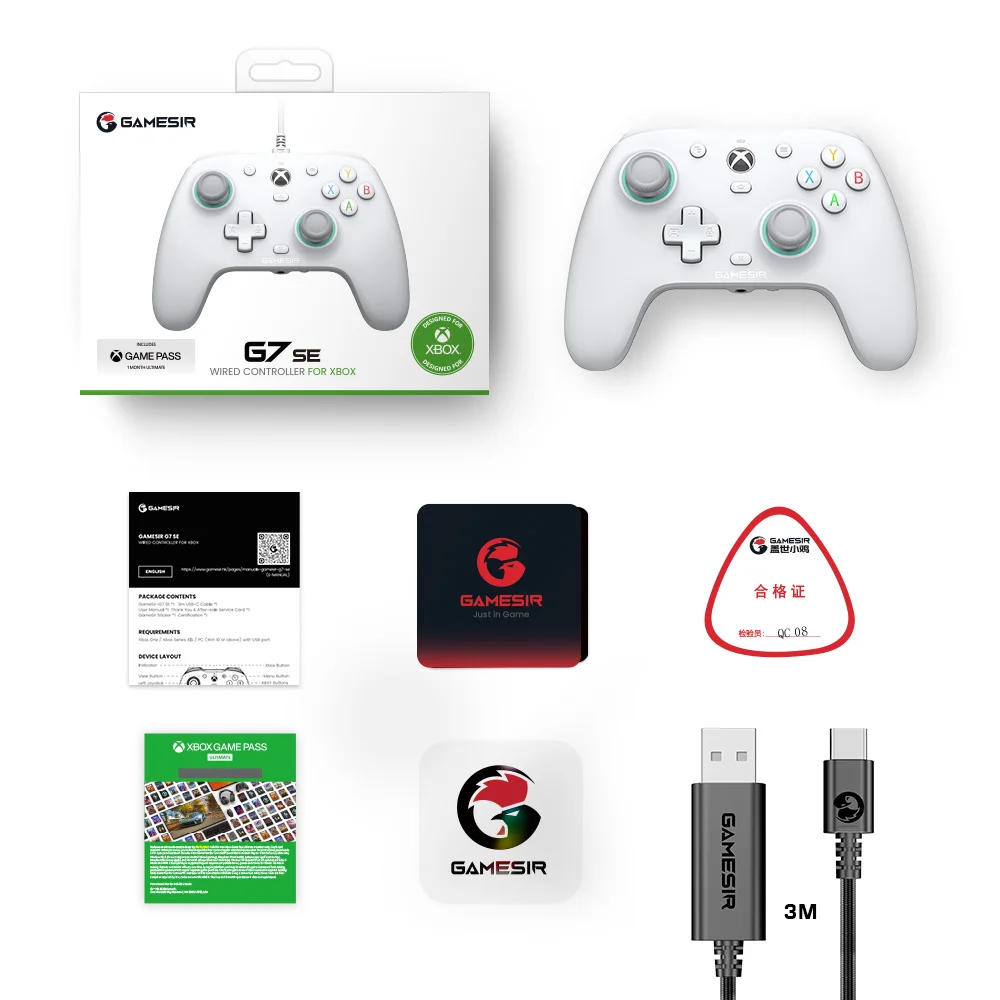 GameSir G7 SE Xbox Ʈѷ Xbox ø X, Xbox ø S, Xbox One  ֿܼ   е Ȧ ȿ ̽ƽ Ʈ