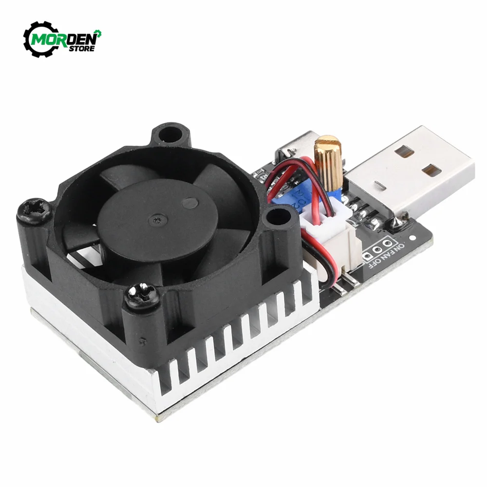 DC 3.7-20V 3A  25W Load Tester Electronic Test Resistor Module USB&Type C Interface Adjustable Constant Current with Cooling Fan 6