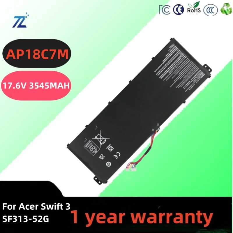 

AP18C7M Laptop Battery for Acer Swift 3 SF313-52G 5 SF514-54T X SFX16-52G ConceptD 3 CN315-72 AP18C7K notebook battery