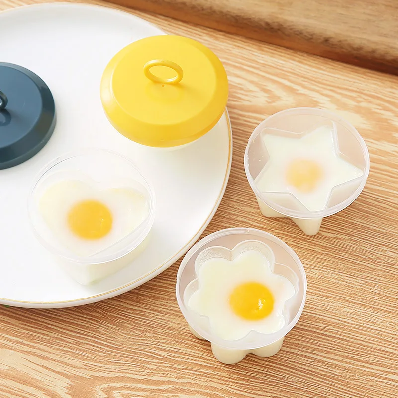 Egg Cooker With Brush Egg Boiler Poacher Mold 4Pcs/Set For Kid Baking Mold Kawaii Kitchen Kitchen Accessories egg cooker egg boiler mold cup silicone egg poacher egg poacher
