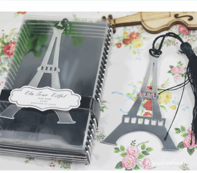 

10 шт. романтические закладки с изображением Эйфелевой башни с кисточкой, металлическая Закладка, канцелярские принадлежности, свадебные подарки, бесплатная доставка