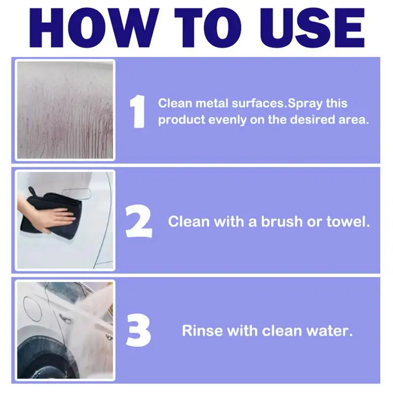 Car Tire Iron Remover 100ml Car Tire Iron Powder Remover Spray Metal Rust Out Instant Tyre Cleaner Spray For