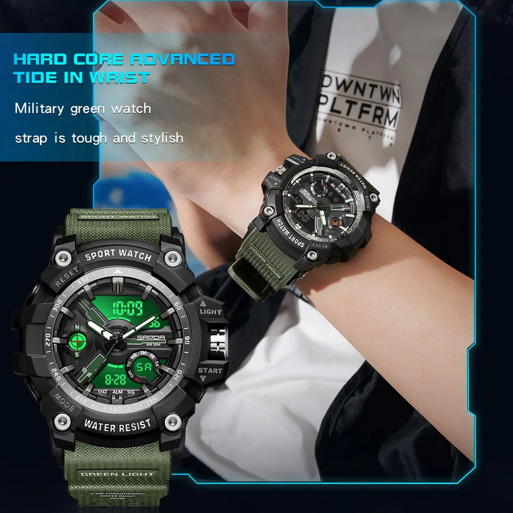 Rugged Waterproof Sport Wristwatch