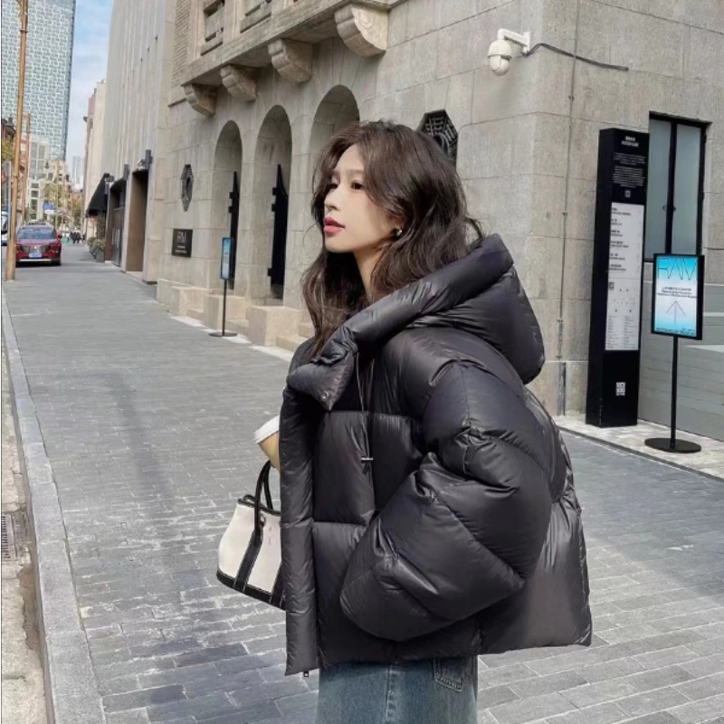 Short Women Jacket 2025 New Coats Down Hooded Thick Warm