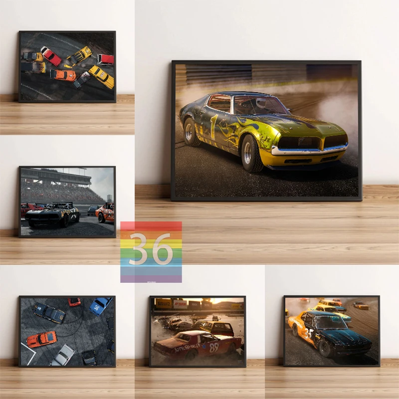 Videogioco Wreckfest Poster Canvas Printing Next Car Game Wall Art Picture Wreckfest Game Screen Prints Decorazione Della Sala Da Gioco