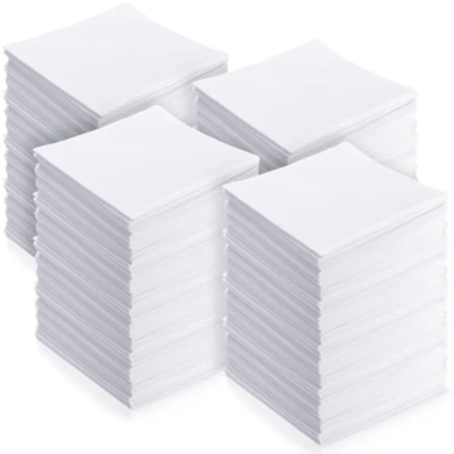 Classic White Handkerchiefs Bulk Set for Men