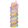 Platinum Silicone Sport Outdoor Folding Water Cup Creative Sipper Cover Retractable Cup Water Bottle Cross-Border 5