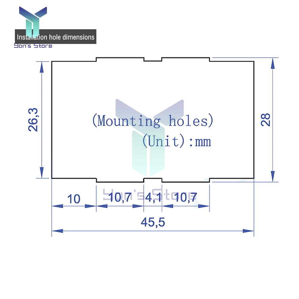 DC 0-600V 0.56 ''디지털 전압계 3 선 전압 검출기, 볼트 패널 미터 테스터 빨간색 파란색 녹색 LED 디스플레이