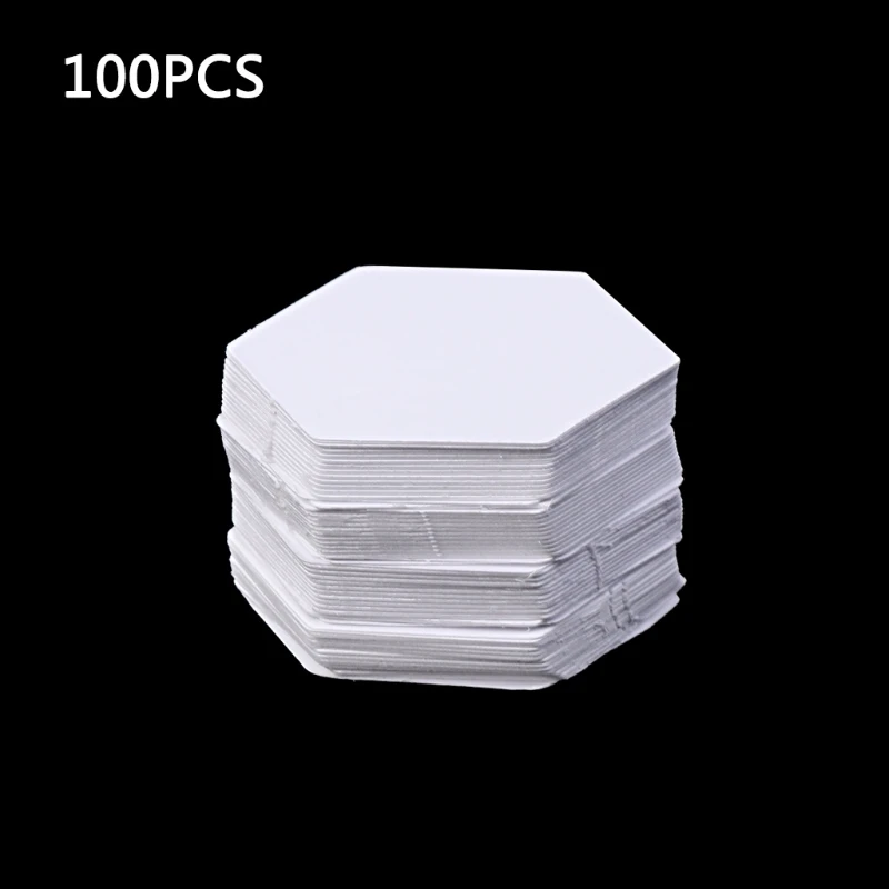 Hexagon Templates 100Pcs White Patchwork Paper Mold Set Accessory leather craft template sewing template