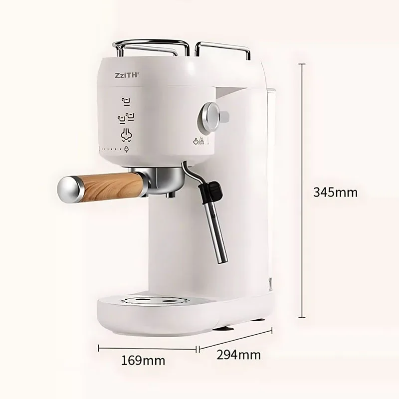 20Bar dual head drip pump pressure 220V 110V semi-automatic espresso machine 1000ml water tank simple one click operation 6