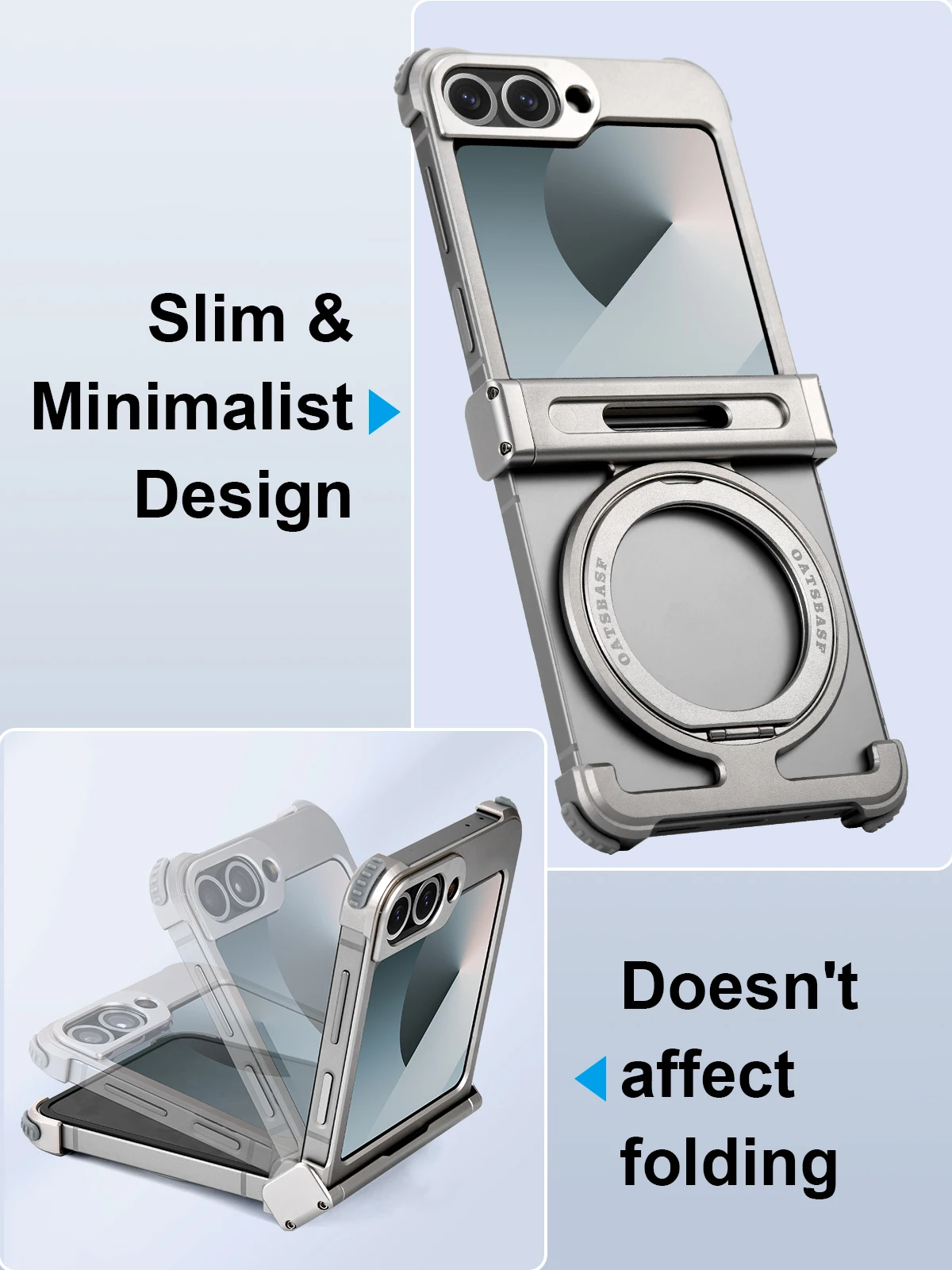 Oatsbasf 360° Rotatable Stand Magnetic Shockproof Phone Case