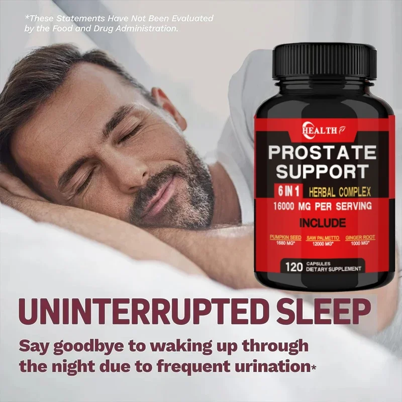 HEALTH 6in1 prostate support 16000MG boosts mood urinary immune system
